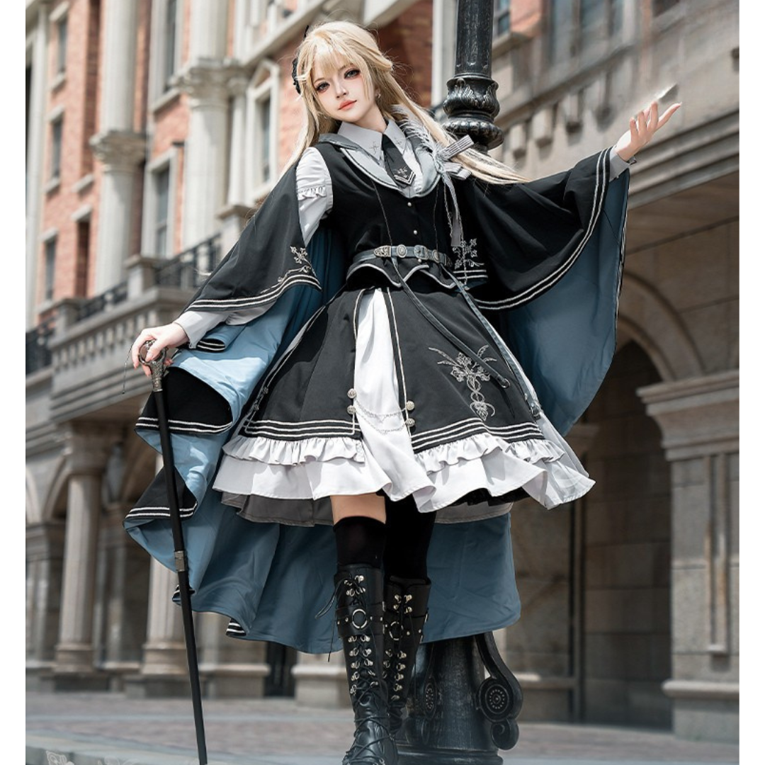 [Pre-order] Dark Night Contract Military Lolita Skirt Set