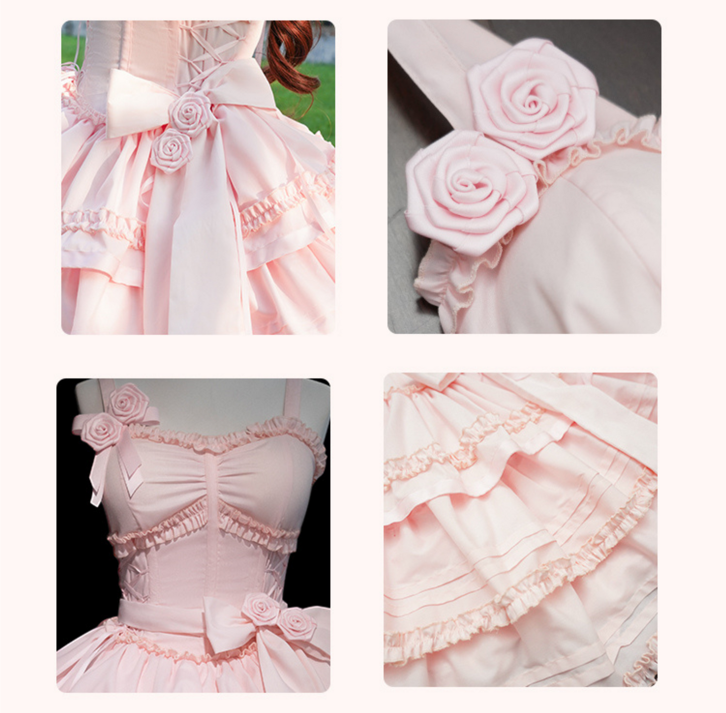 Lilith Rose Garden バラのコサージュ付ジャンパースカート