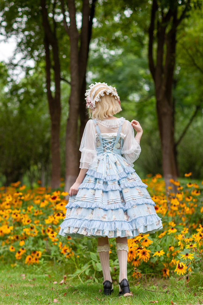 Wild Rabbit front button jumper skirt