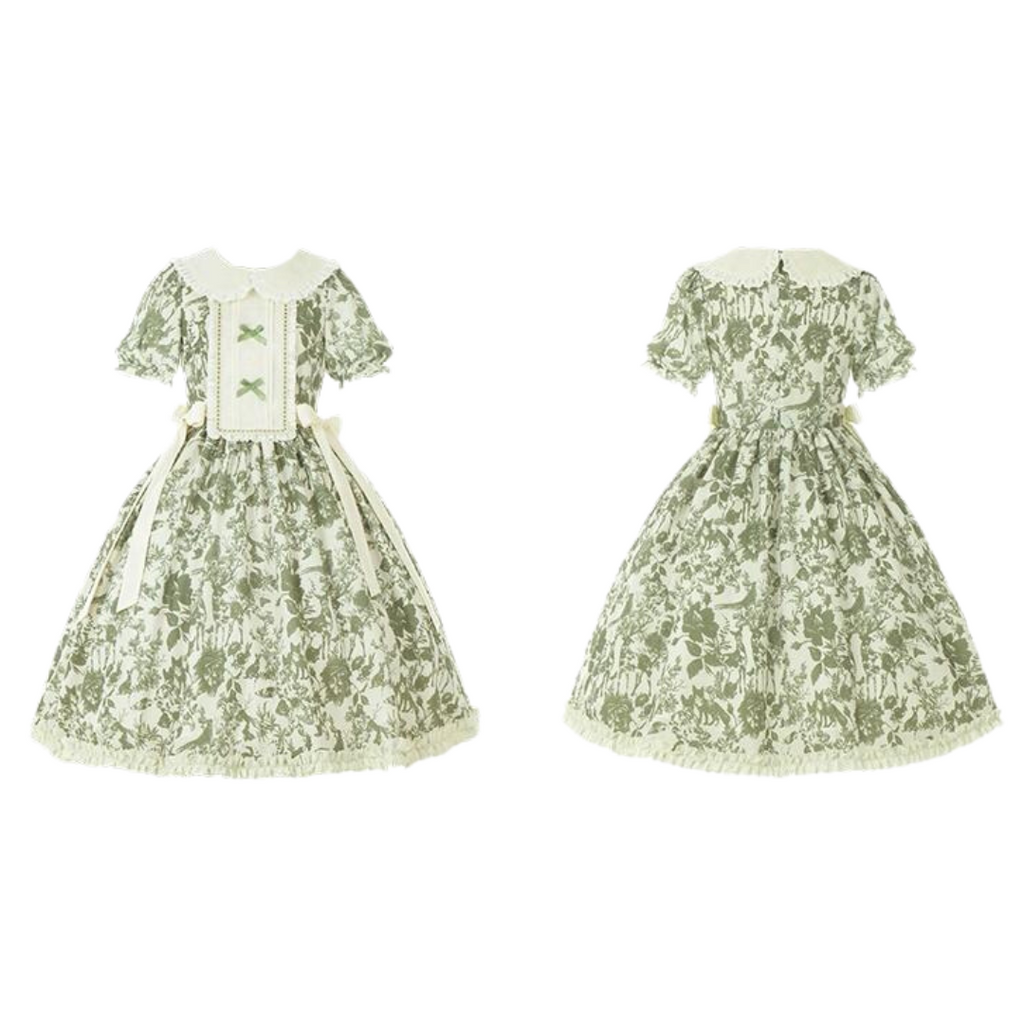 Forest Animals 2way short sleeve dress