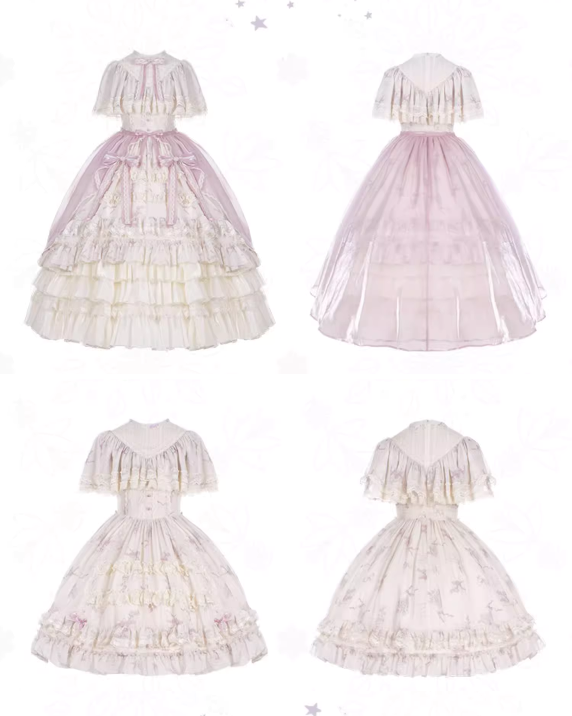 Edwardian quadruple ribbon dress