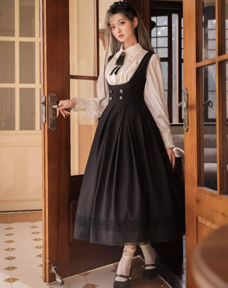 Random Cutting Classical Jumper Skirt