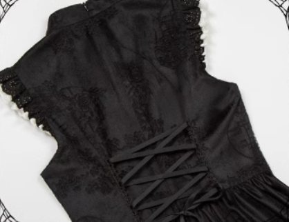 Chinese style Gothic Lolita witch one-piece dress set, short length