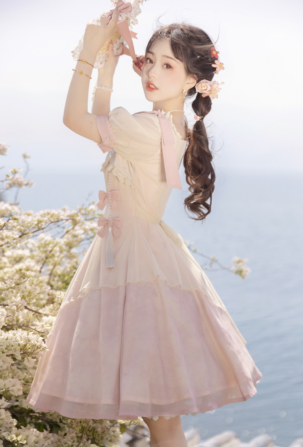 Little Peach Sweet Fairy Short Sleeve Dress