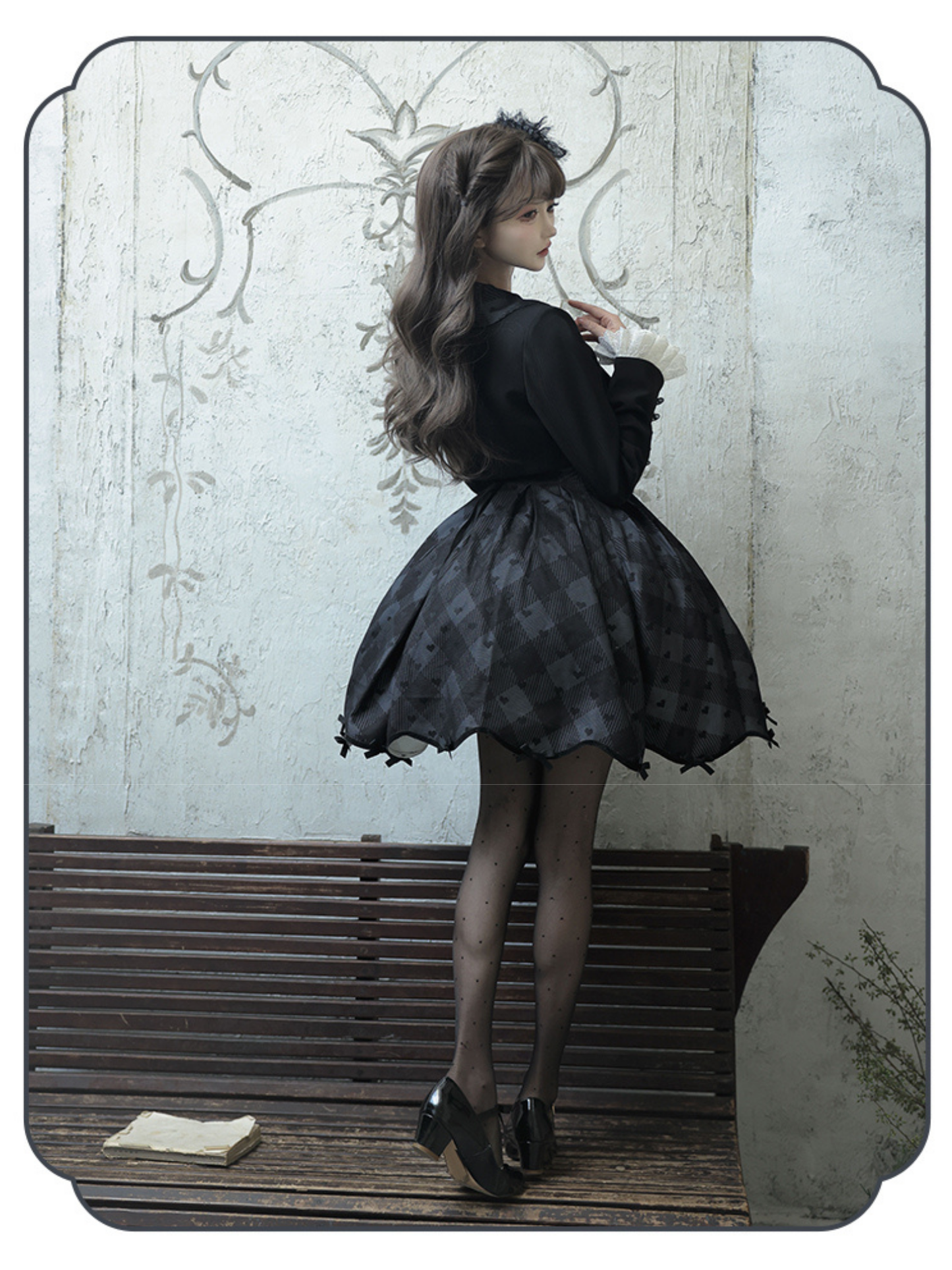 Silent Heart チェック柄ショート丈ジャンパースカートとジャケット