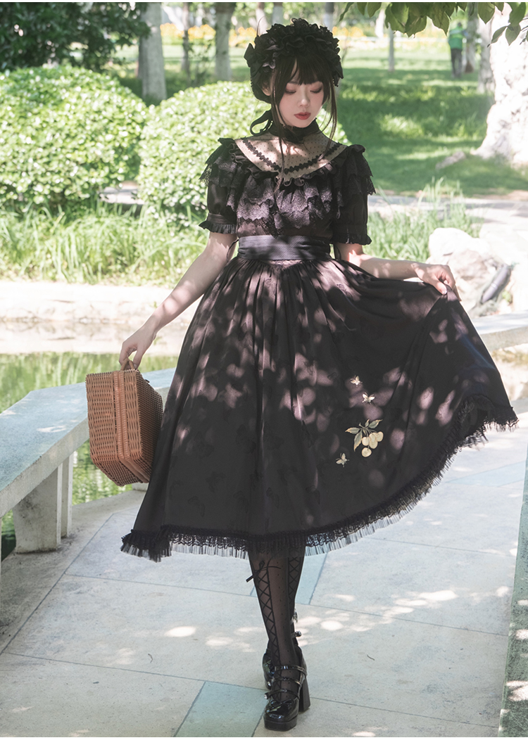 Cherry pattern Edward short-sleeved dress