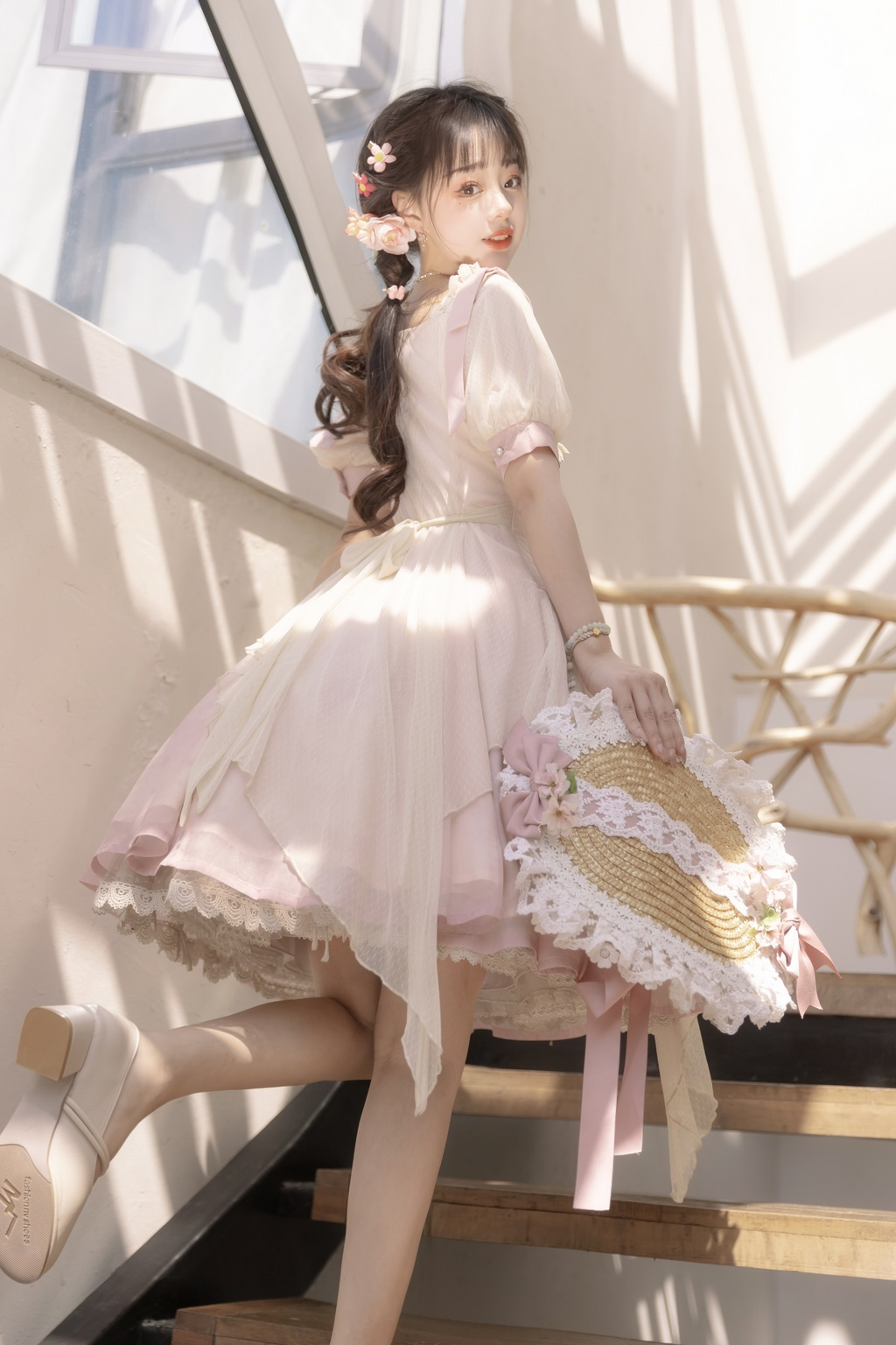 Little Peach Sweet Fairy Short Sleeve Dress
