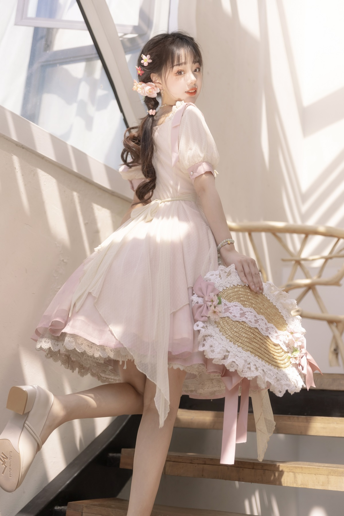 Little Peach Sweet Fairy Short Sleeve Dress