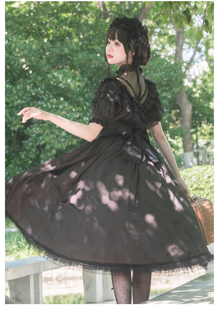 Cherry pattern Edward short-sleeved dress