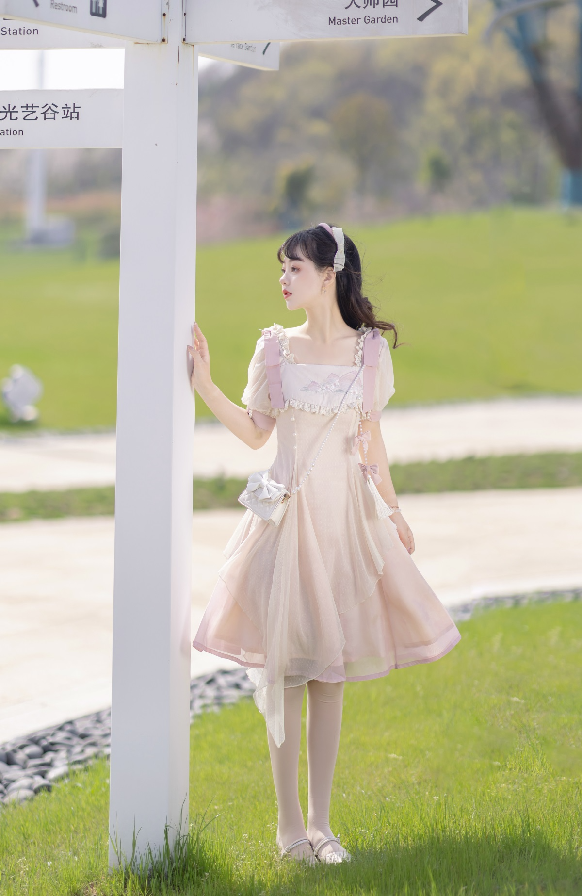 Little Peach Sweet Fairy Short Sleeve Dress