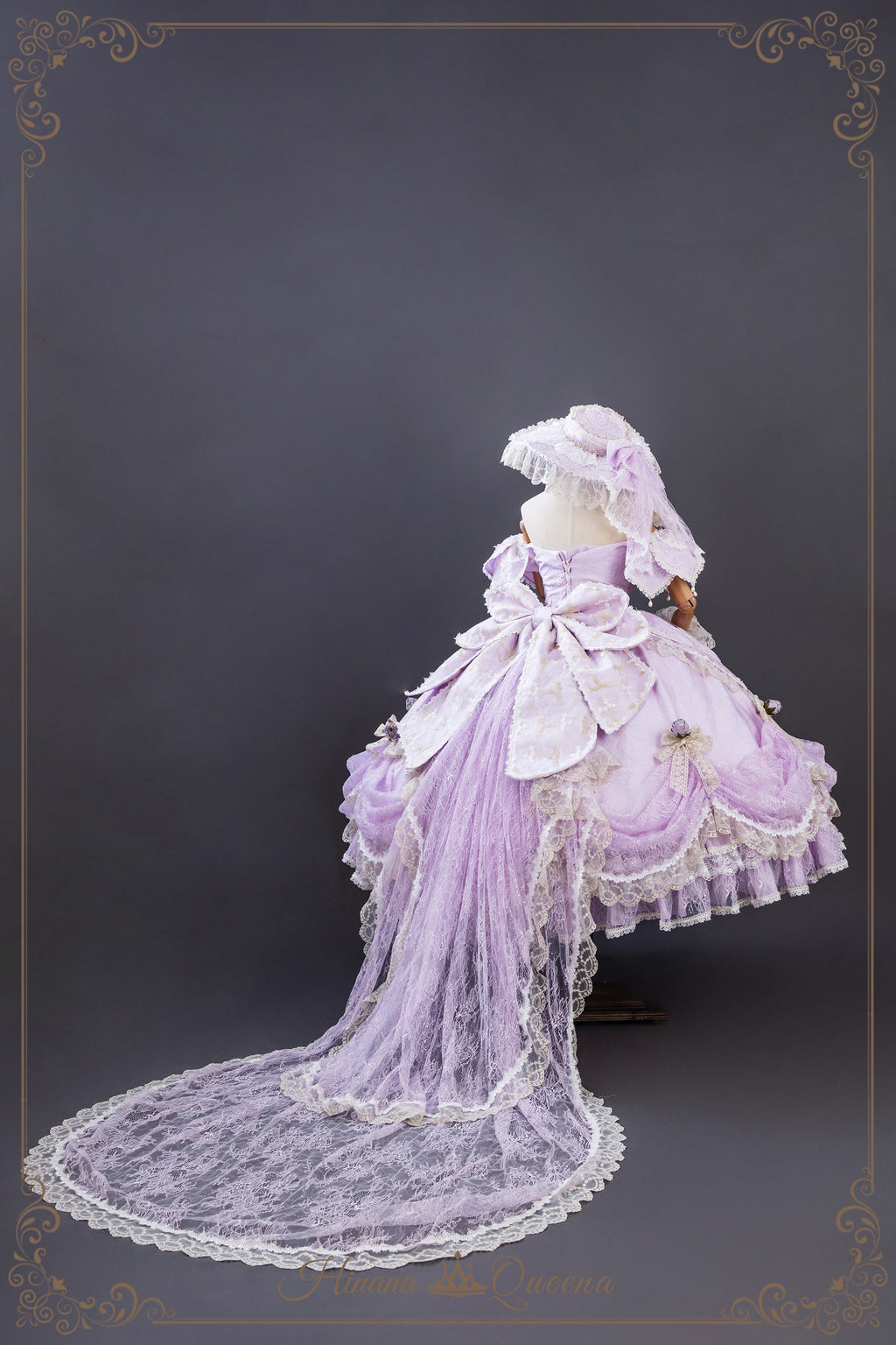 【受注予約9/16まで】With Bell プリンセスドレス ロング丈・パープル