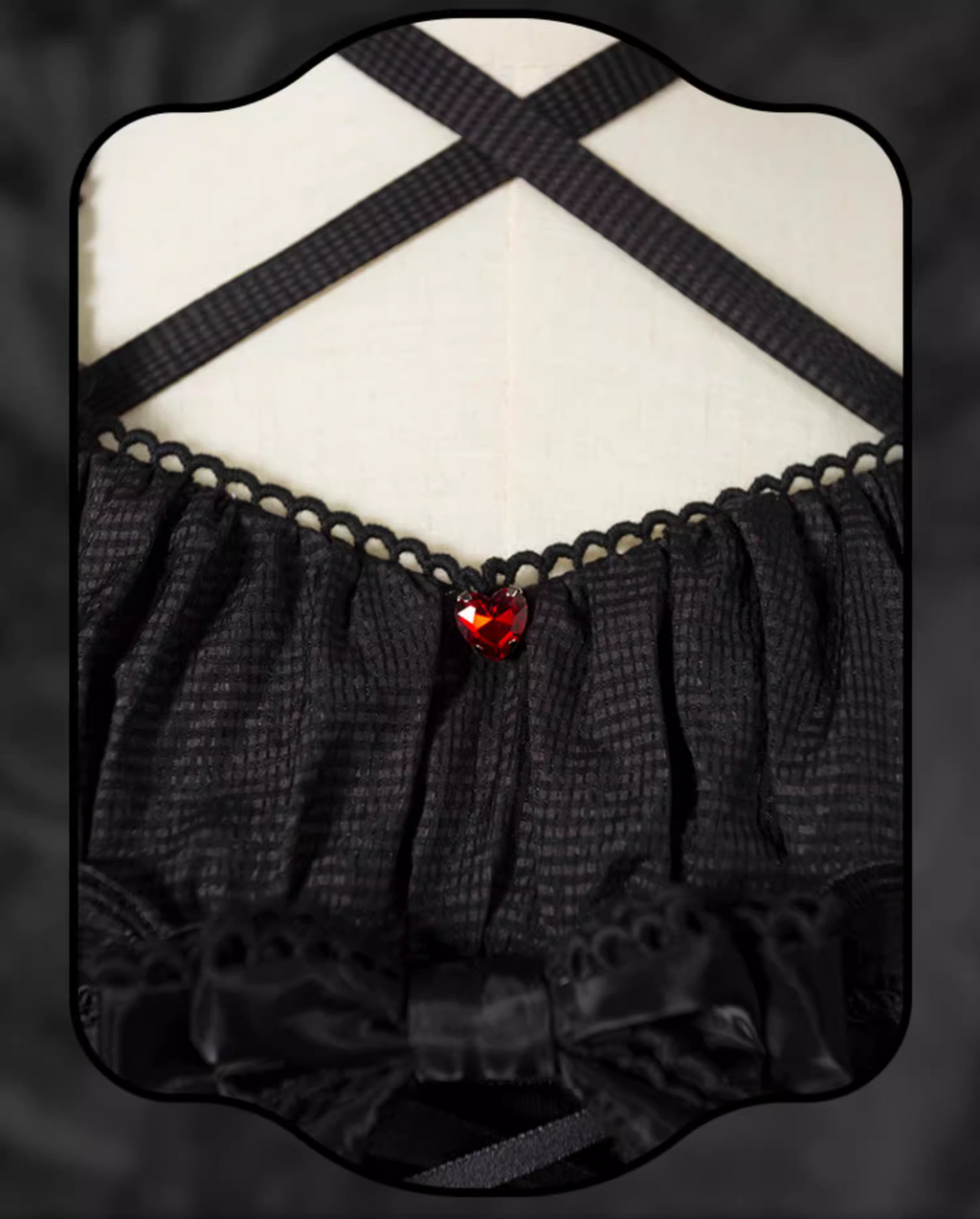 Ribbon embroidered lace dress and head dress available in 8 colors