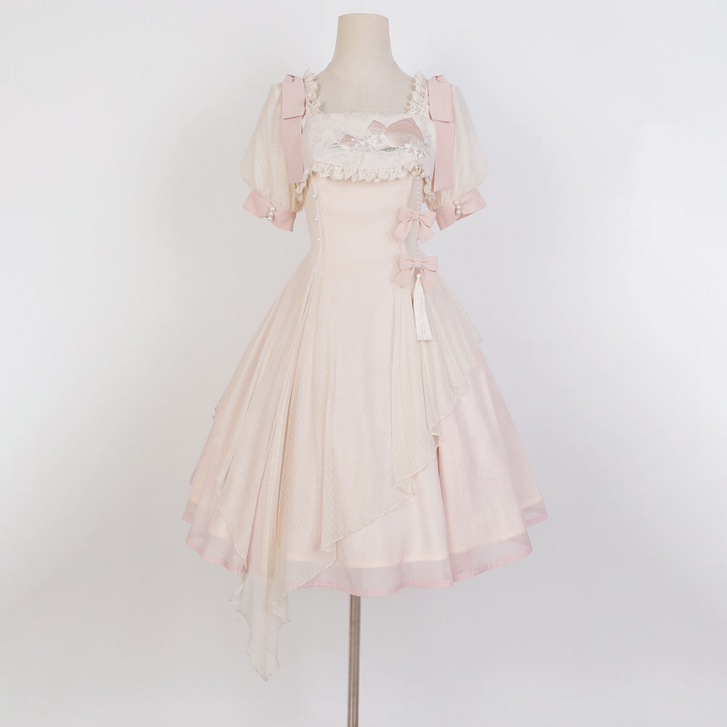 Little Peach Sweet Fairy Short Sleeve Dress