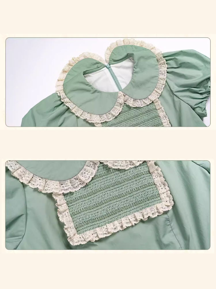 Honey Venus Emerald green short sleeve dress