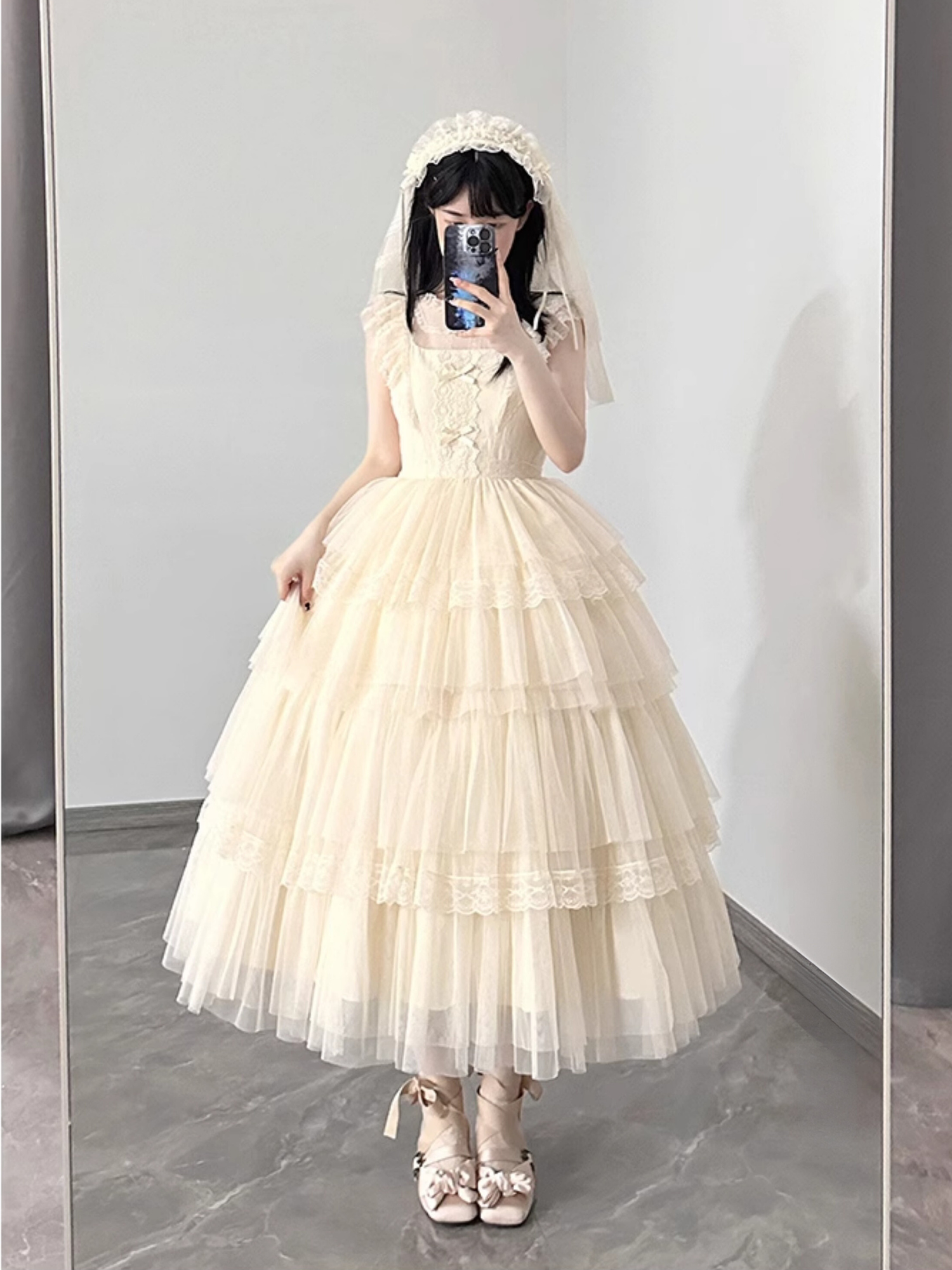 [Pre-order] Forest Fairy 4-tiered ruffle dress