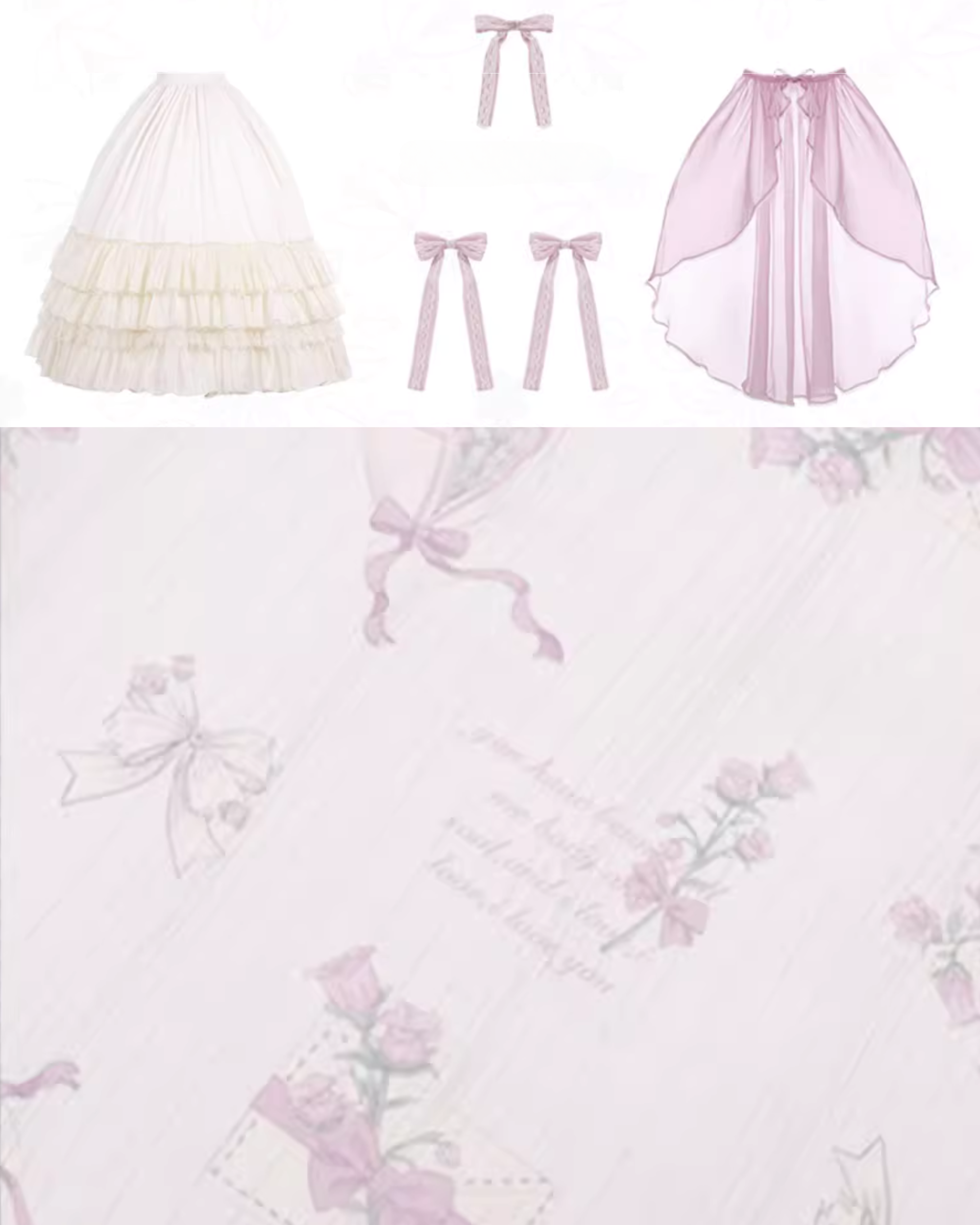 Edwardian quadruple ribbon dress