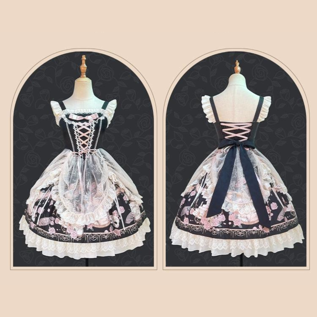 [Pre-order] Prologue Rose and Frill Jumper Skirt