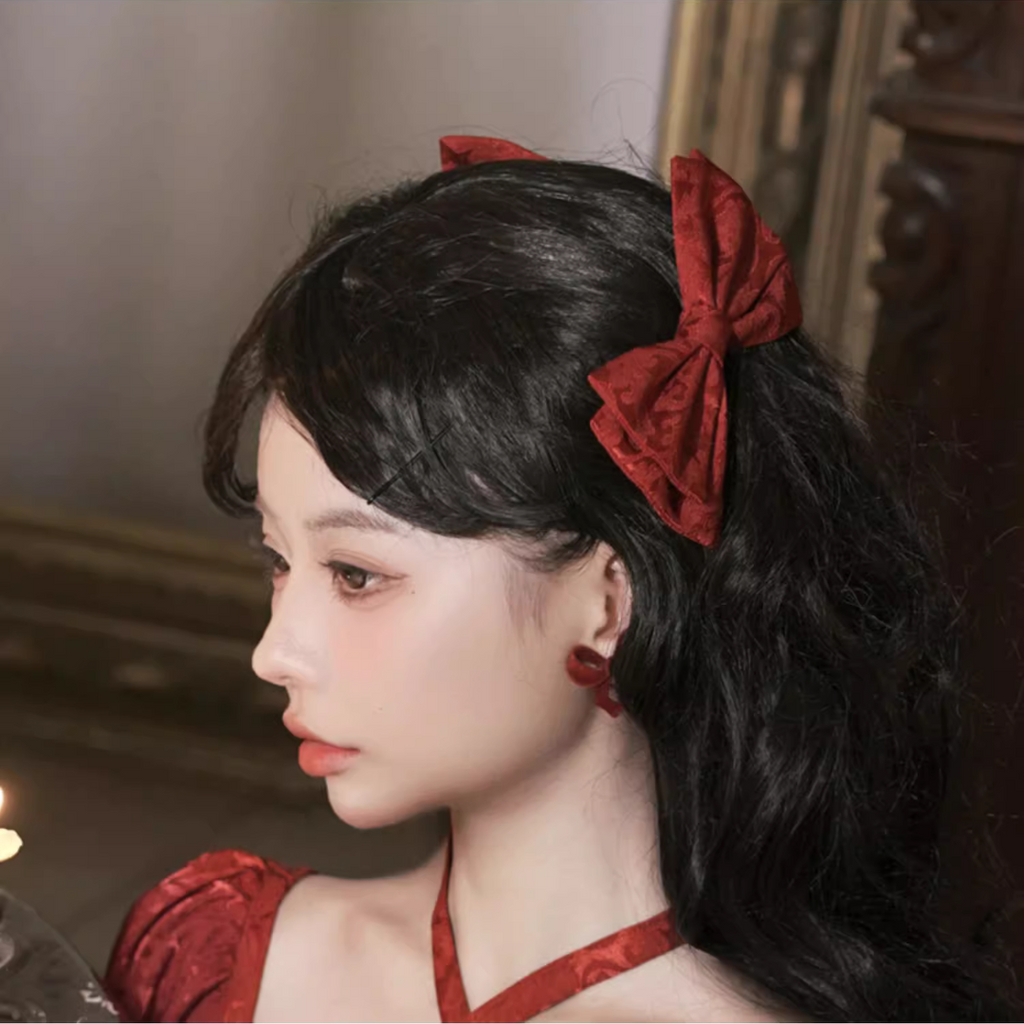 Rose of Thorns Cross Neck Ribbon Dress