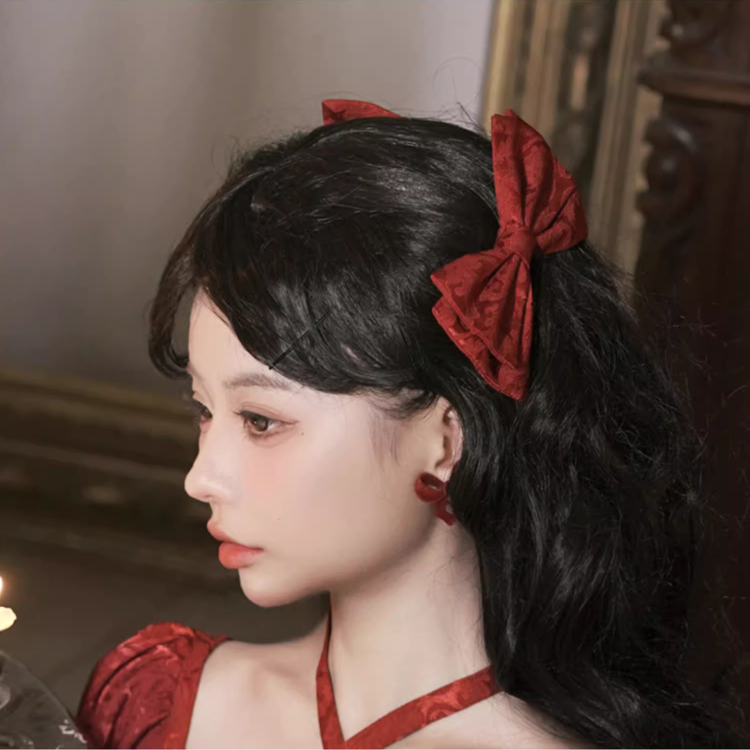Rose of Thorns Cross Neck Ribbon Dress