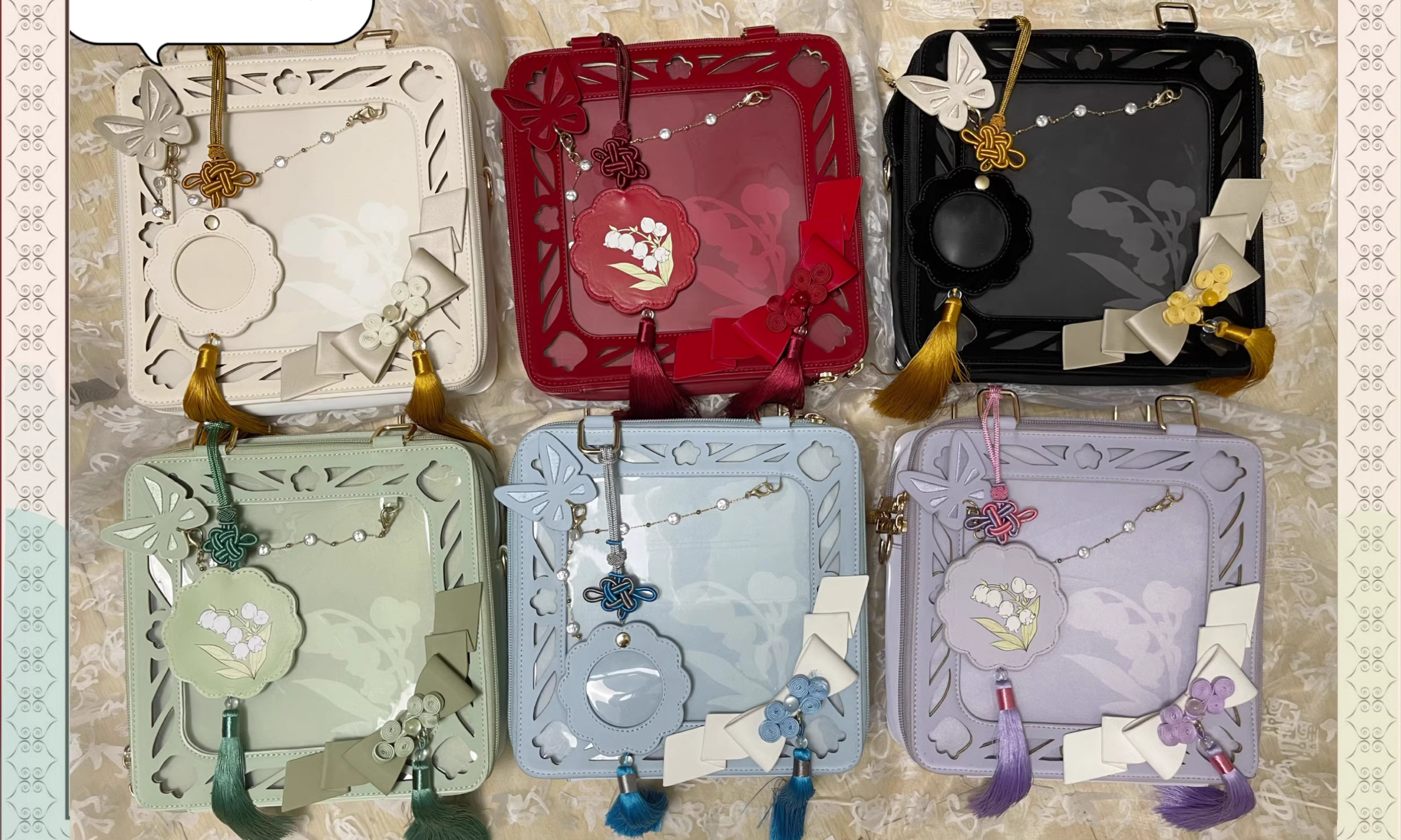 [Partial pre-order] Chinese style Suzuran Ita bag in 6 colors