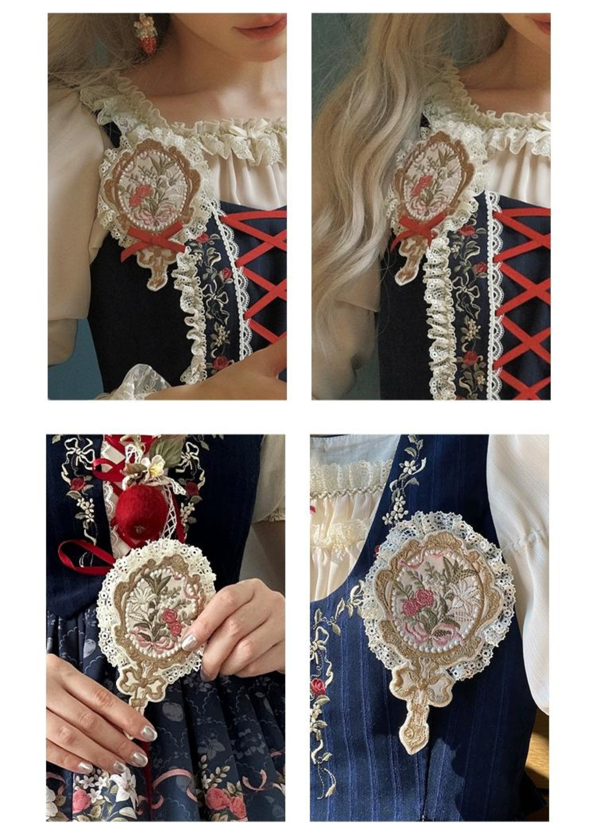 Rosy Cheeks Head Dress Brooch