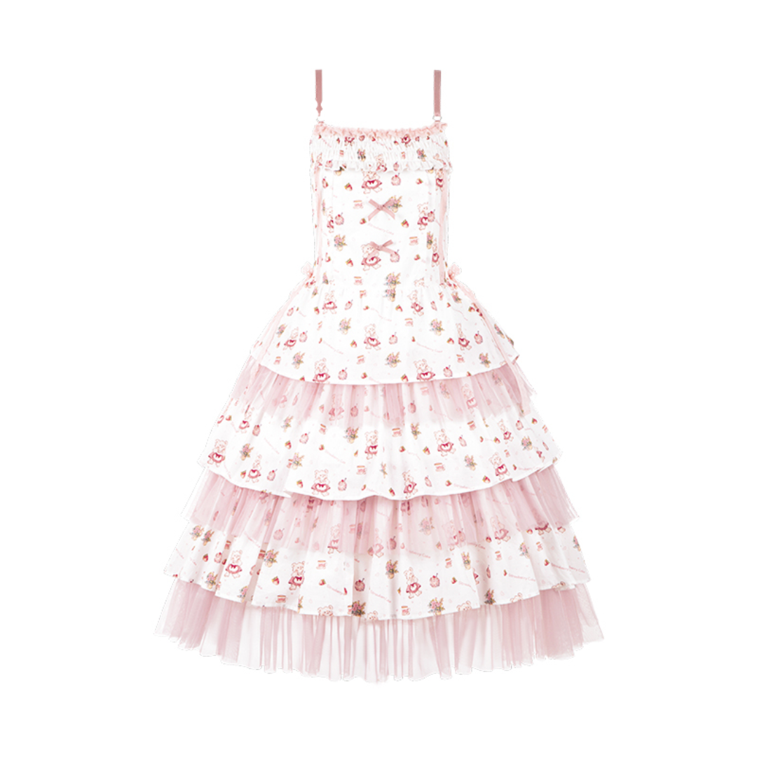 Love Bear Tulle Frill Jumper Skirt