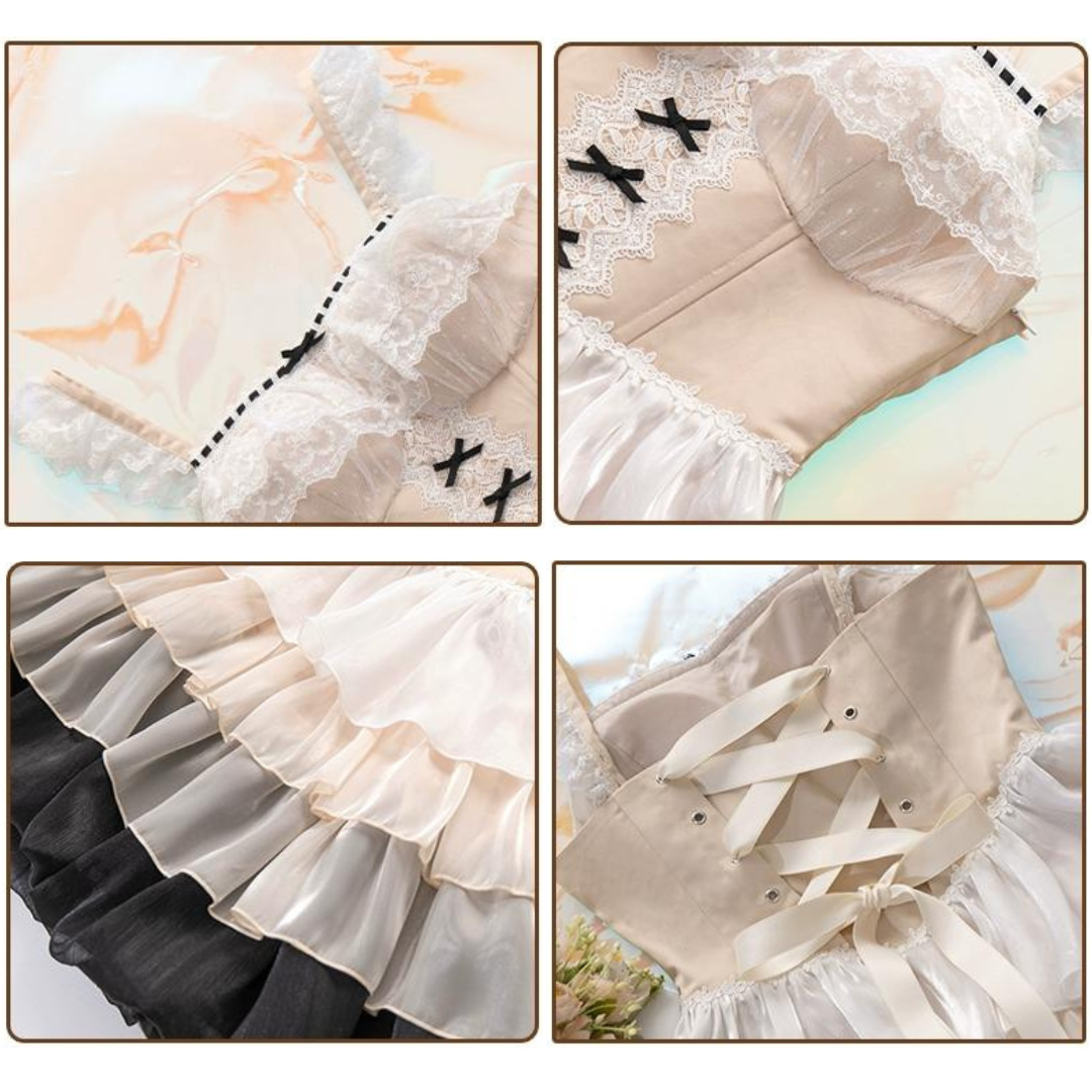 Swan Lake Gradient color ballet style jumper skirt