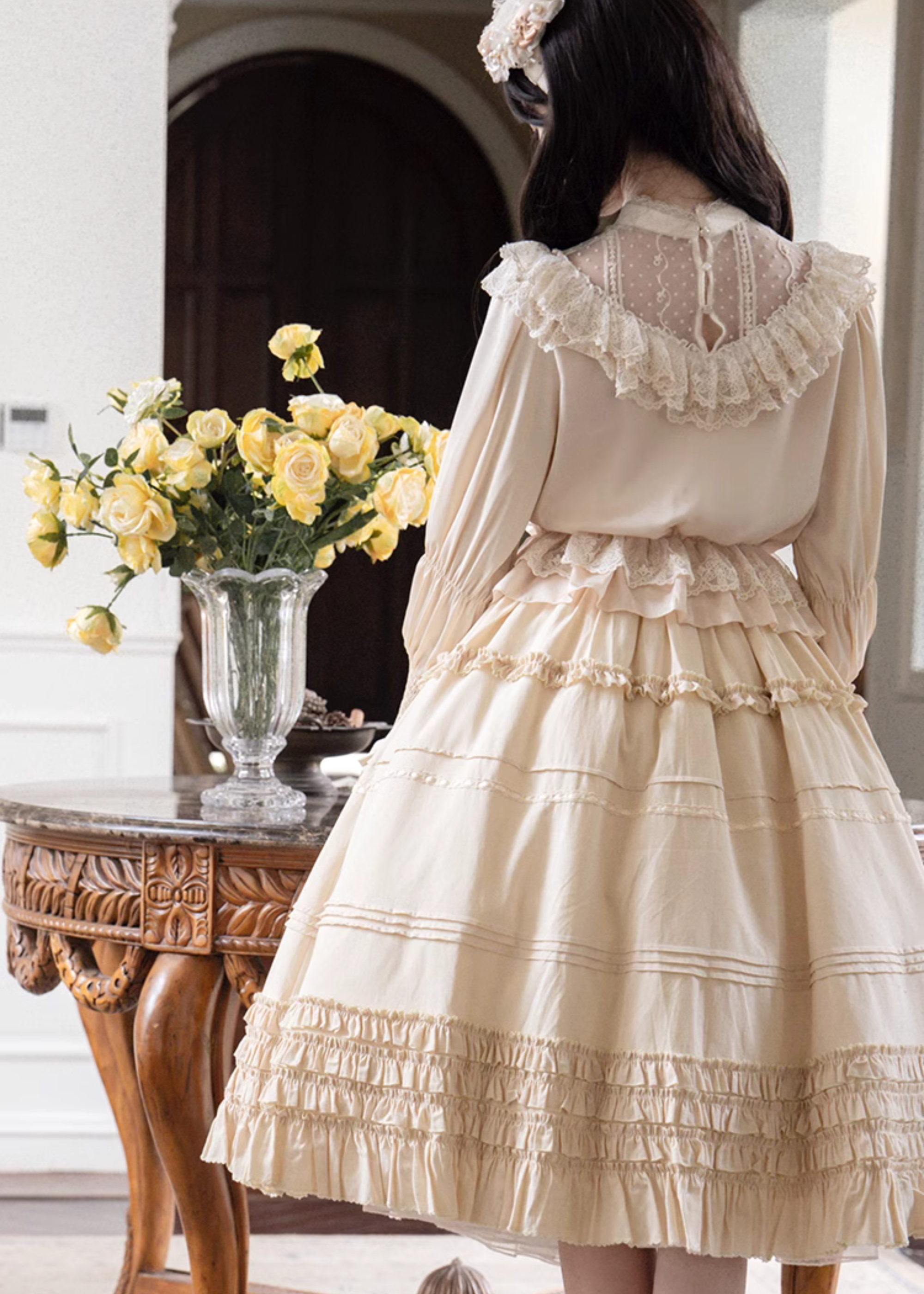 Morning Glow Elephant Color Blouse and Skirt