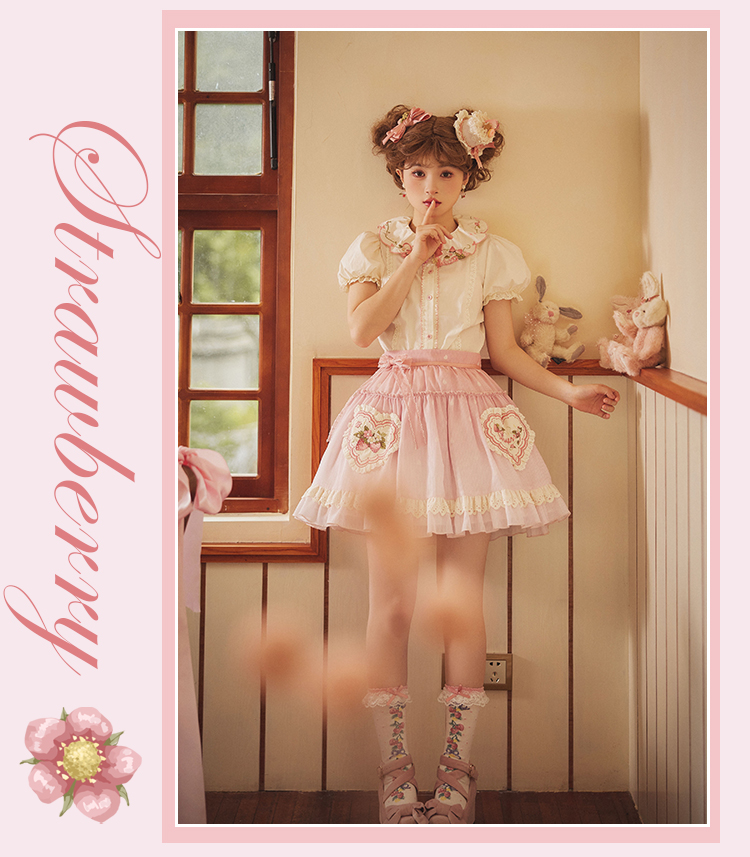 Strawberry Chiffon スカート【ハートタイプ＆プリントタイプ】