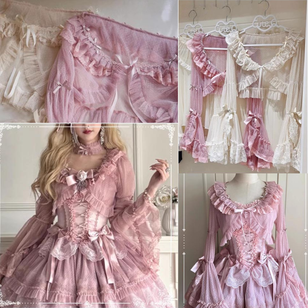 【受注予約5/5まで】The Secret of Strawberries レースの姫袖ボレロ