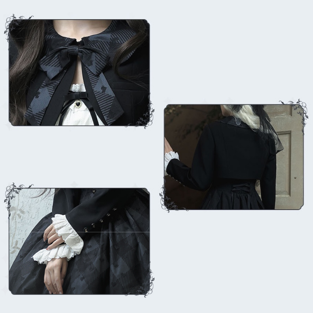 Silent Heart チェック柄ショート丈ジャンパースカートとジャケット