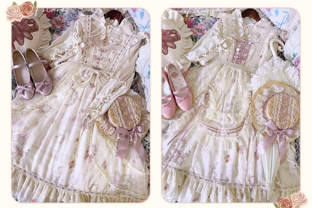 Starry Night jumper skirt and sheer apron