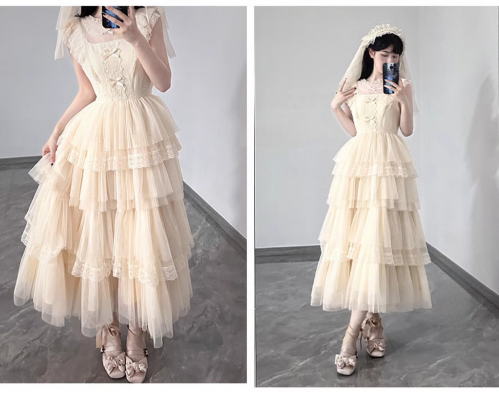 [Pre-order] Forest Fairy 4-tiered ruffle dress