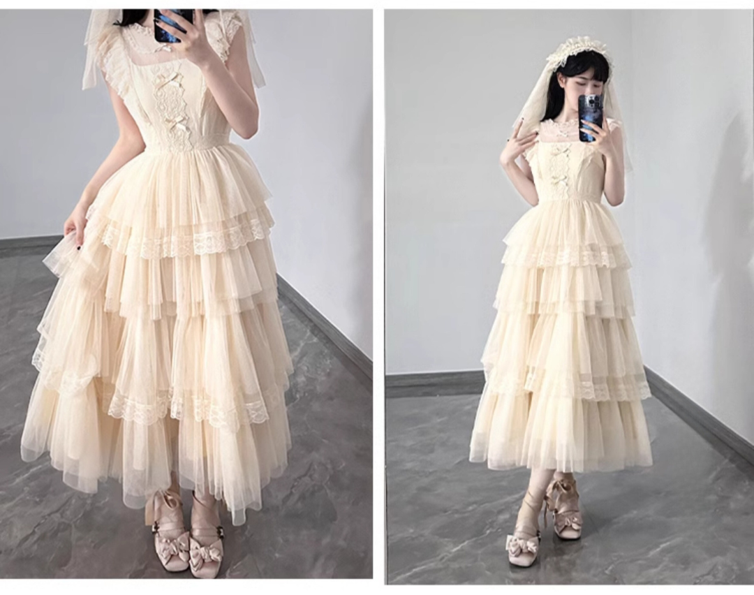 [Pre-order] Forest Fairy 4-tiered ruffle dress
