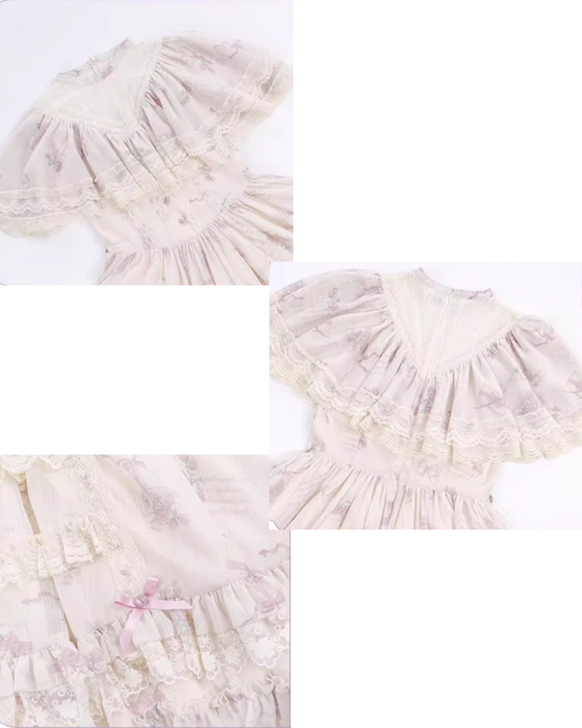 Edwardian quadruple ribbon dress
