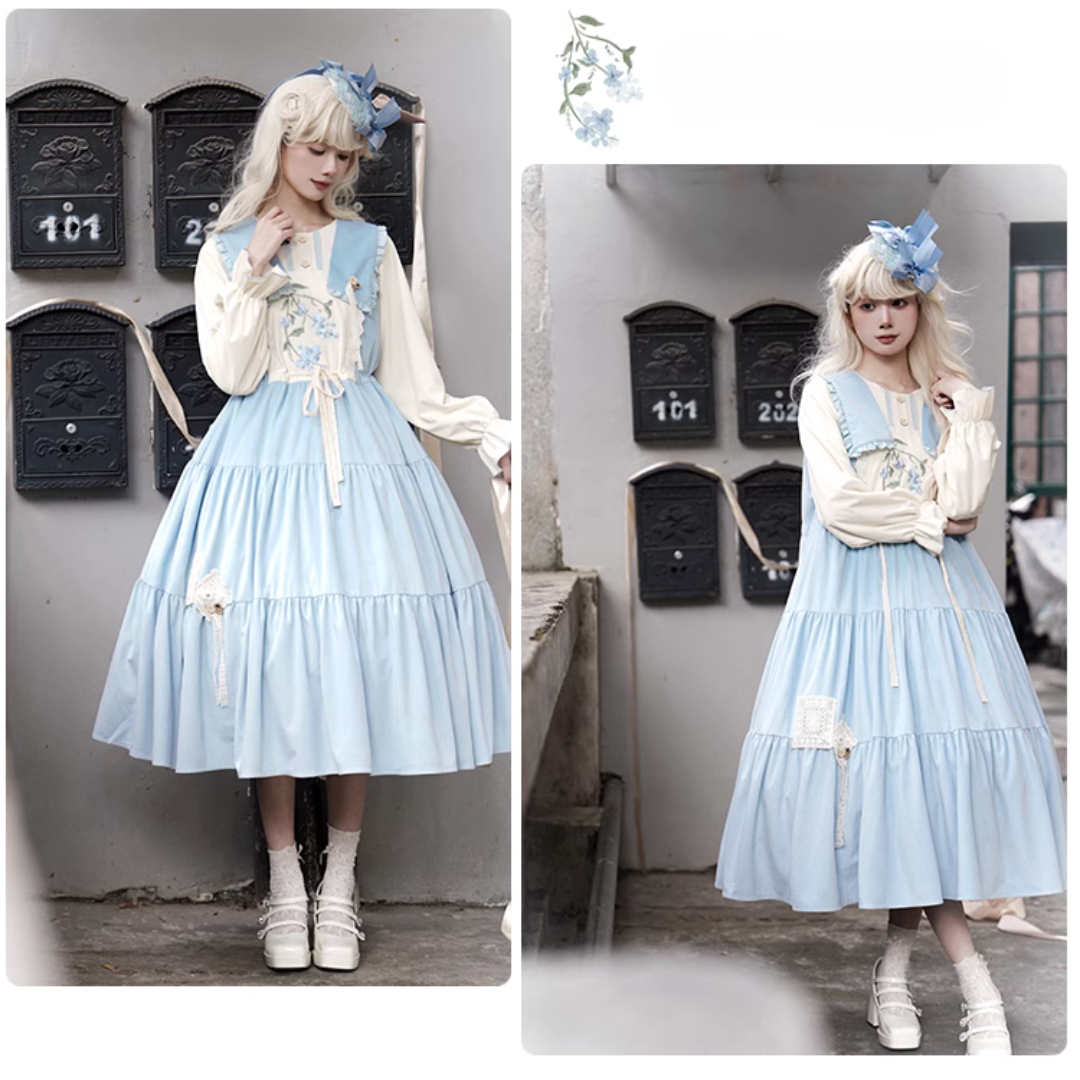 Myosotis Forget-me-not Layered Dress