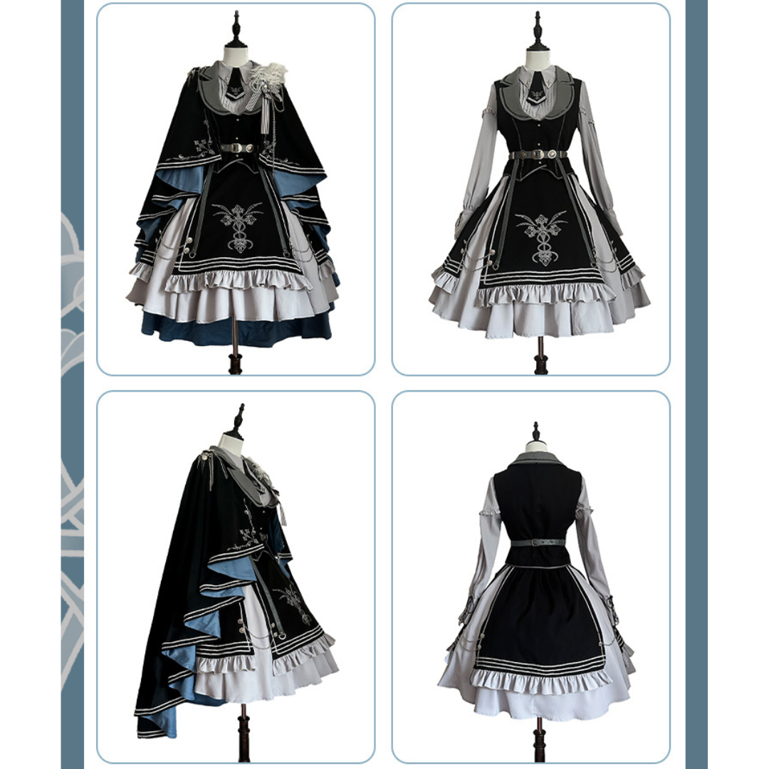[Pre-order] Dark Night Contract Military Lolita Skirt Set