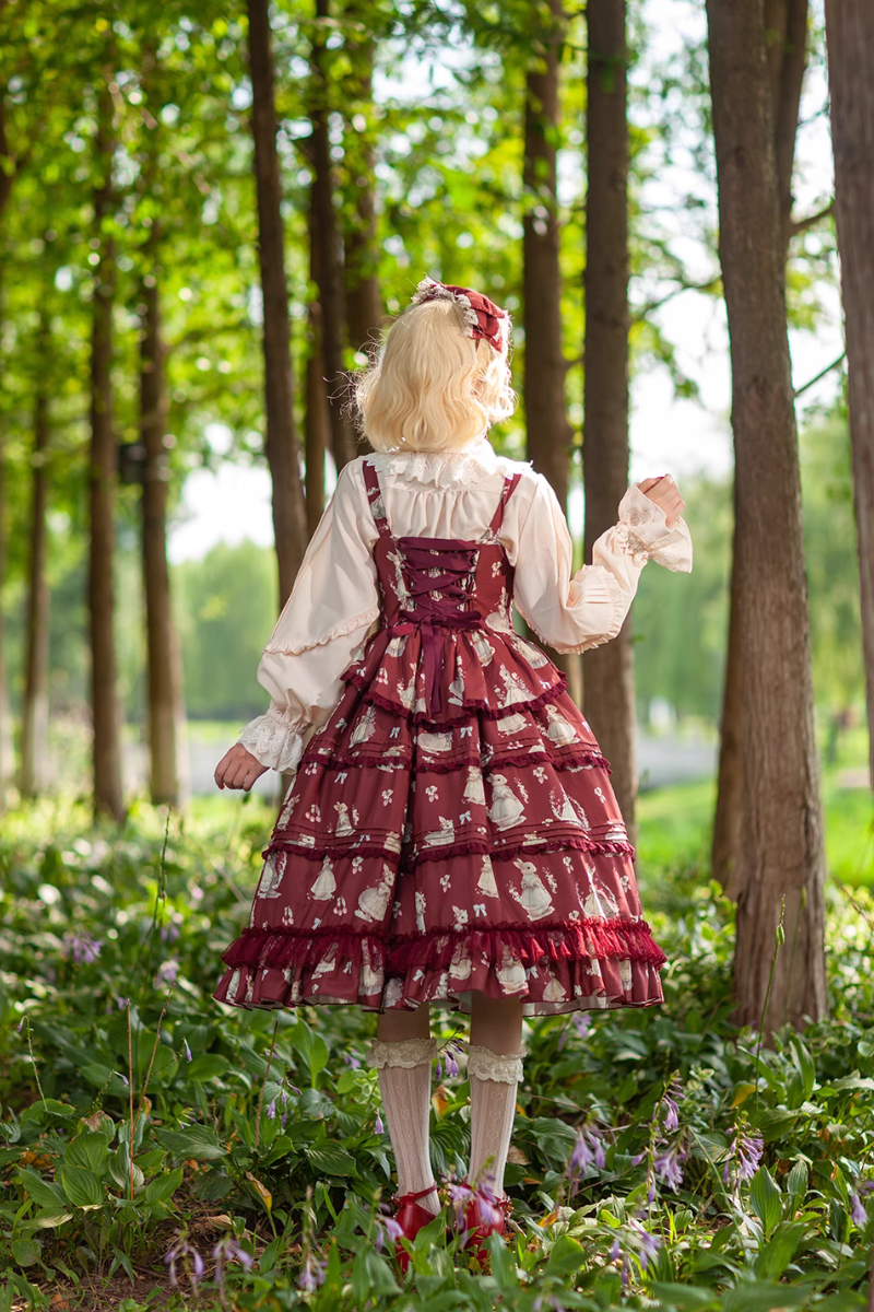 Wild Rabbit front button jumper skirt