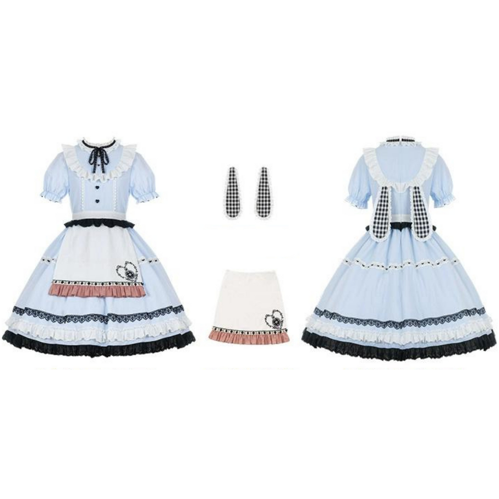 EAT ME Bunny ears Alice short sleeve dress