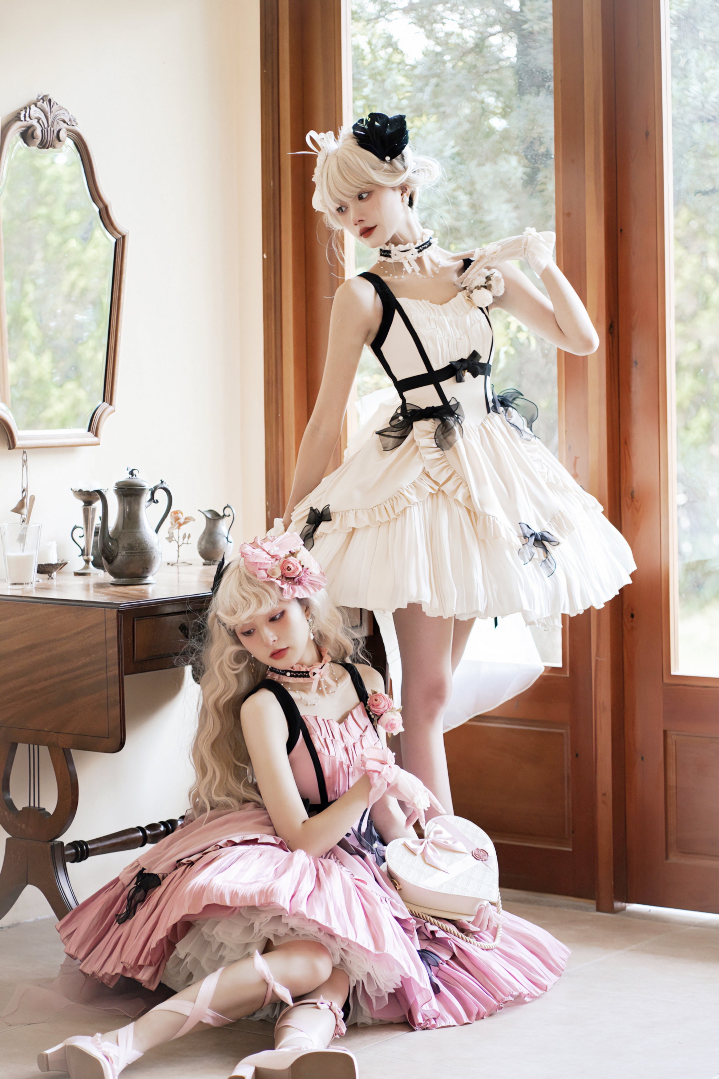 Rose Fairy イレギュラーヘムジャンパースカート 全5色