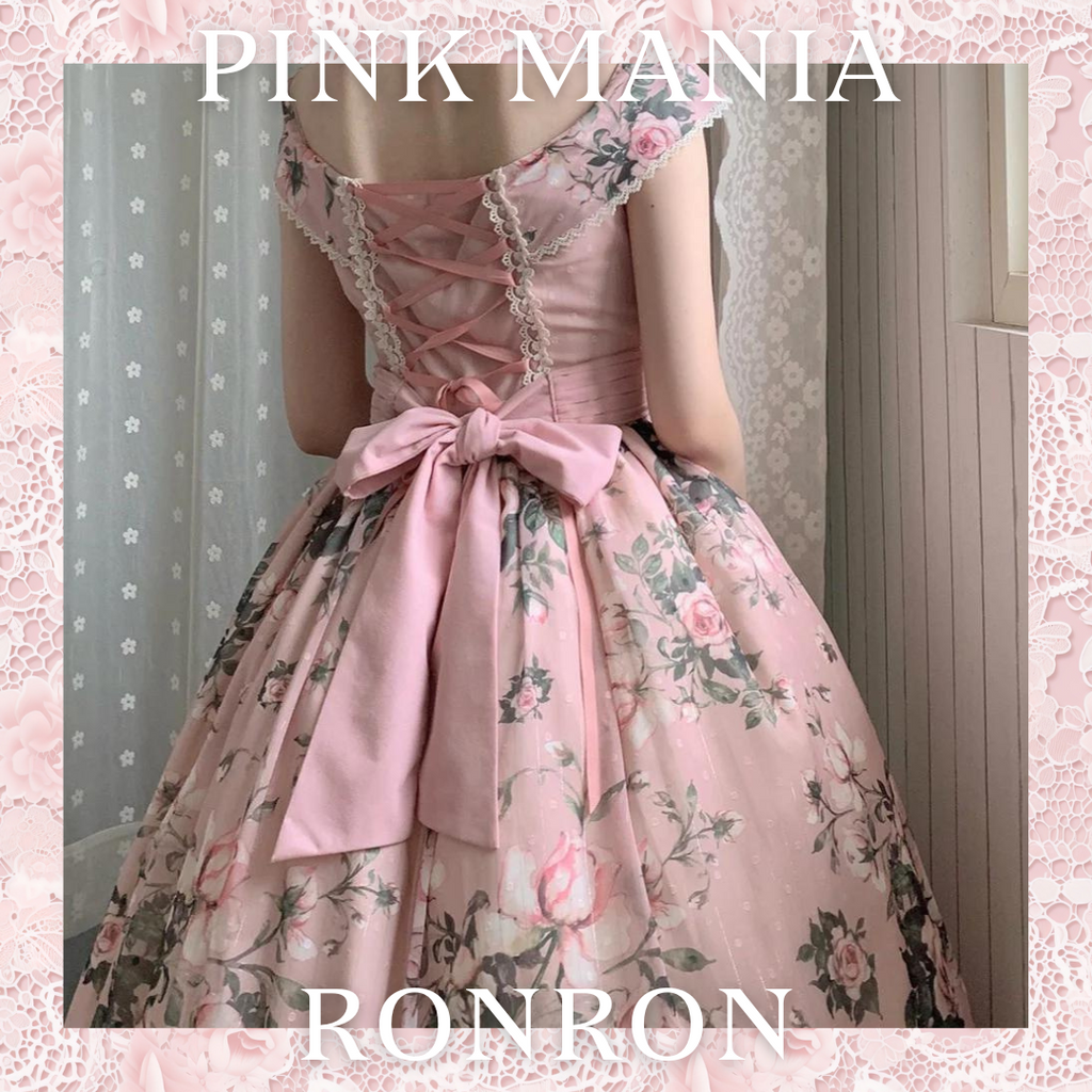 [Pre-order] Rose Garden 2-way design neck classic lolita jumper skirt
