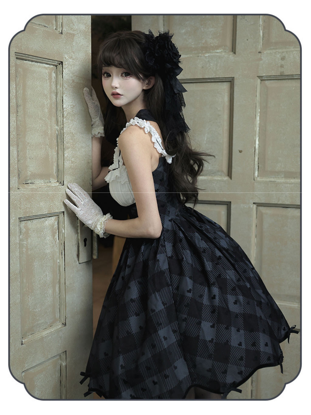 Silent Heart チェック柄ショート丈ジャンパースカートとジャケット