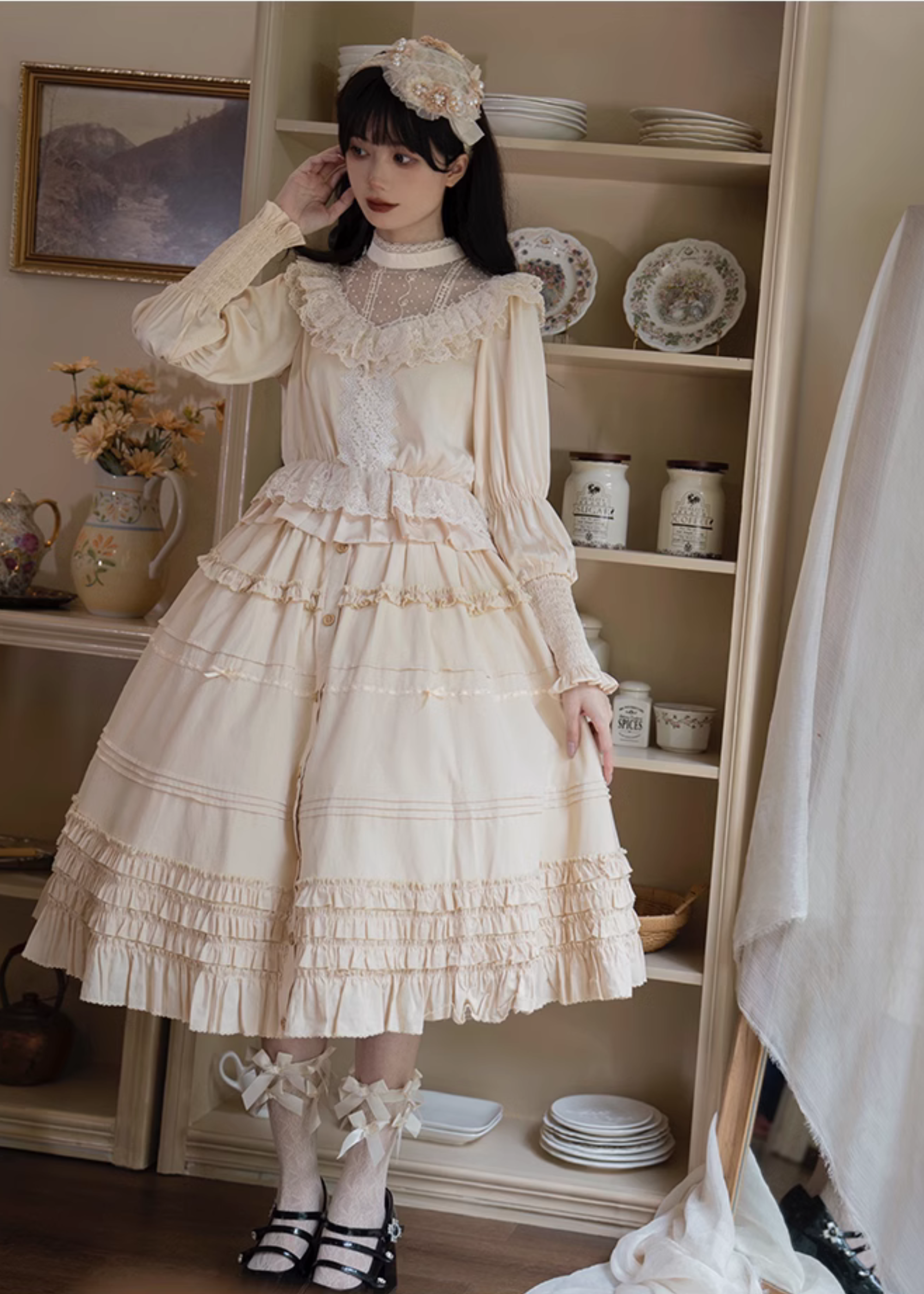 Morning Glow Elephant Color Blouse and Skirt