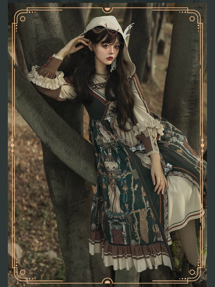 Tarot エジプト風フーディーワンピース ネックレス付