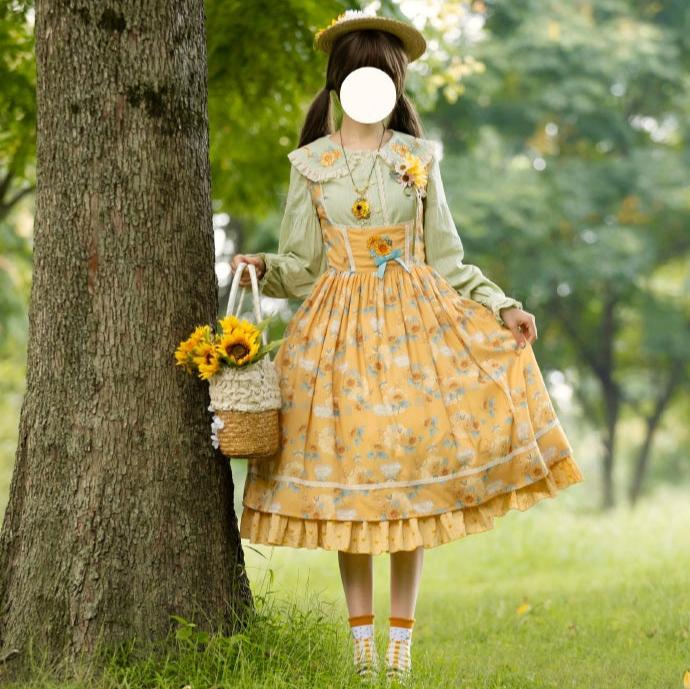 【予約販売】Gardening Sunflower コルセットジャンパースカート