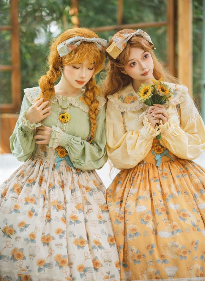 【予約販売】Gardening Sunflower コルセットジャンパースカート