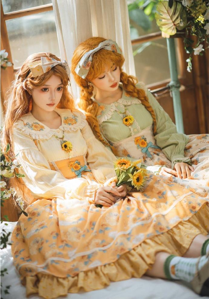 【予約販売】Gardening Sunflower コルセットジャンパースカート
