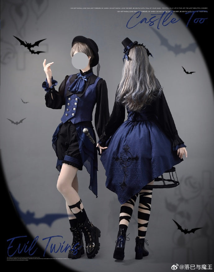 【予約販売】Evil Twins 皇子系 ブラウス・ベスト・マント・パンツ【4点購入で10%オフ】