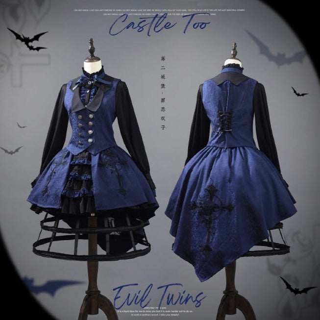[Pre-order] Evil Twins Gothic Lolita Blouse, Vest, Cape, Skirt [10% off for 4 items]