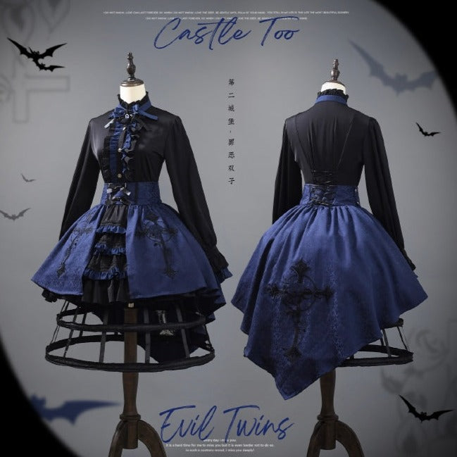 [Pre-order] Evil Twins Gothic Lolita Blouse, Vest, Cape, Skirt [10% off for 4 items]